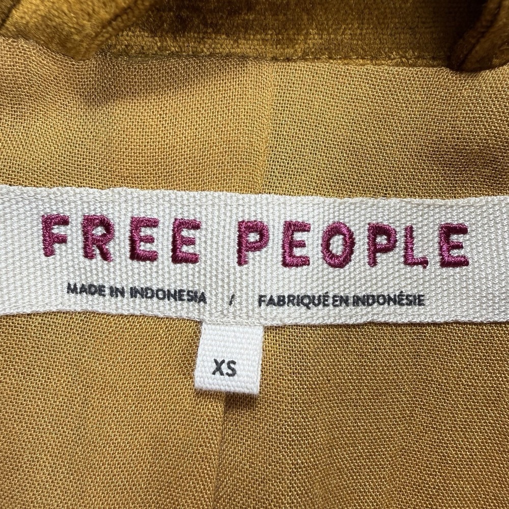 Free People Military Napoleon Jacket Women's XS Gold Boho Festival Steampunk - Picture 5 of 15